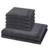 FROTTIERSET Premium 6-teilig - Dunkelgrau, Textil (50/100cm) - MÖVE