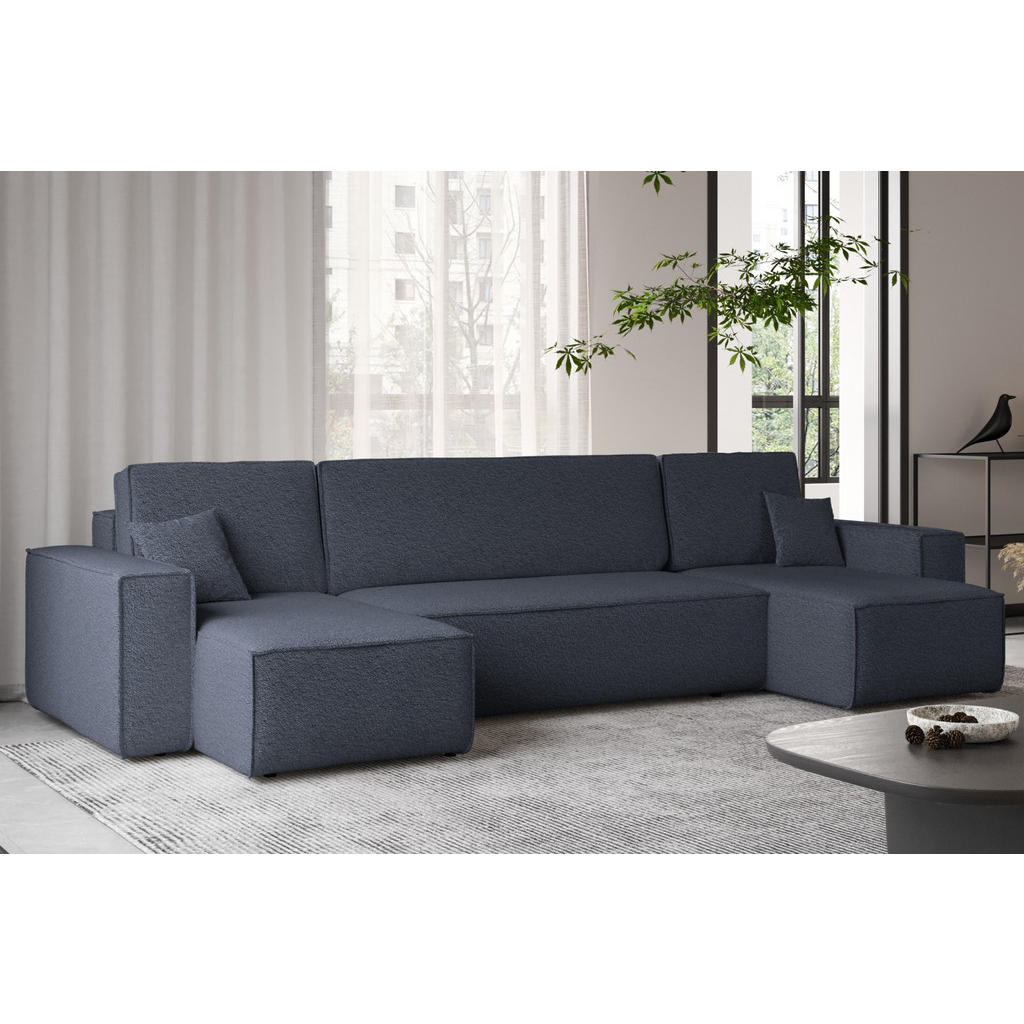Thumbnail - Kaiser Möbel Ecksofa, Dunkelblau, Holz, 312x98 cm, Wohnzimmer, Sofas & Couches, Wohnlandschaften, Ecksofas