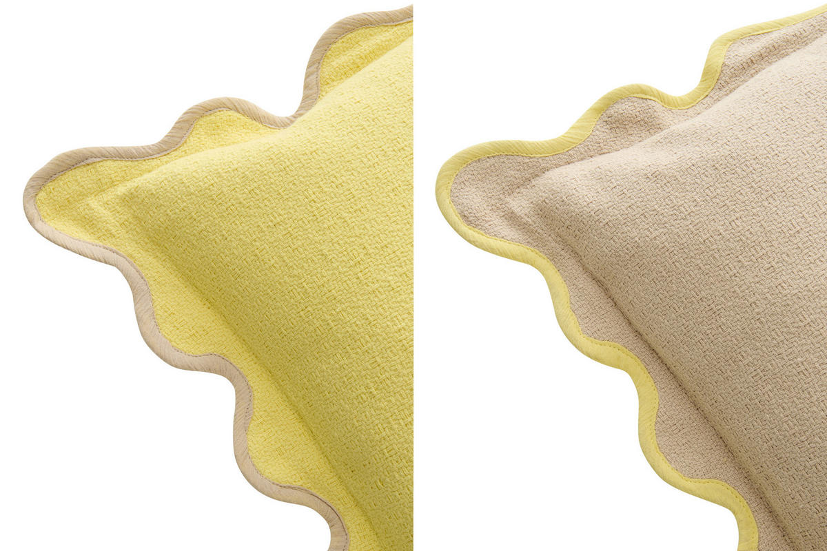 KISSEN AUSGESCHNITTEN Multi - Sandfarben/Hellgelb, Textil (45/45cm) - J-Line