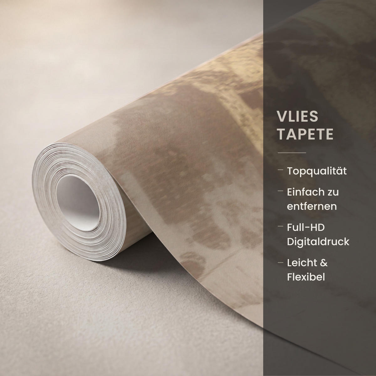 TAPETE - Frau - Gold - Abstrakt - Textur - 400x200 cm - Goldfarben, Papier (400/200cm) - OnlyWow