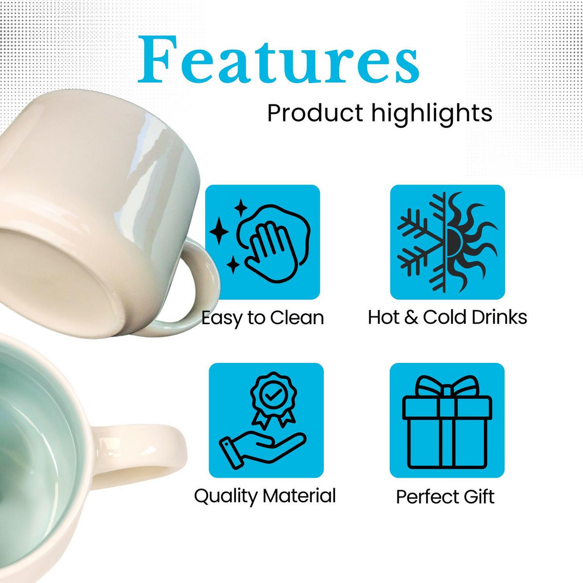 KAFFEETASSE 300ml 3D Cartoon - Weiß, Keramik (0.3L) - Intirilife