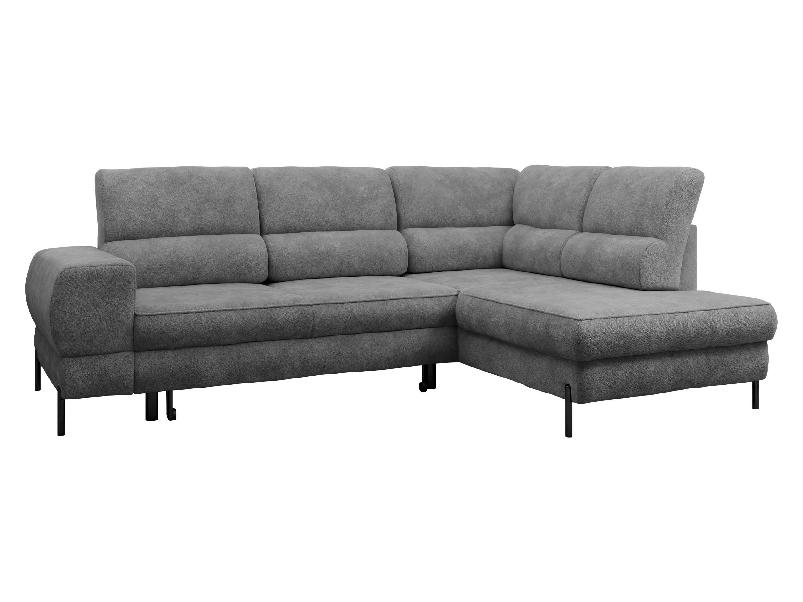 ECKSOFA Clinton, Seite: Rechts - Schwarz/Grau, Holz/Kunststoff (253/174cm) - MIRJAN24