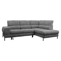 ECKSOFA Clinton, Seite: Rechts - Schwarz/Grau, Holz/Kunststoff (253/174cm) - MIRJAN24