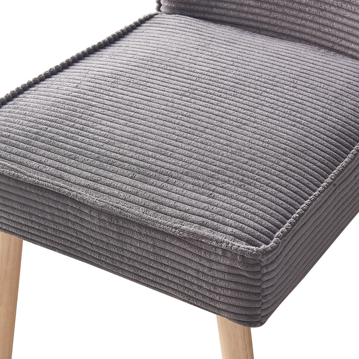 STUHL CEDRIC Anthrazit 2 Stück - Anthrazit, Eichenholz/Textil (49/91/61cm) - B&D Home