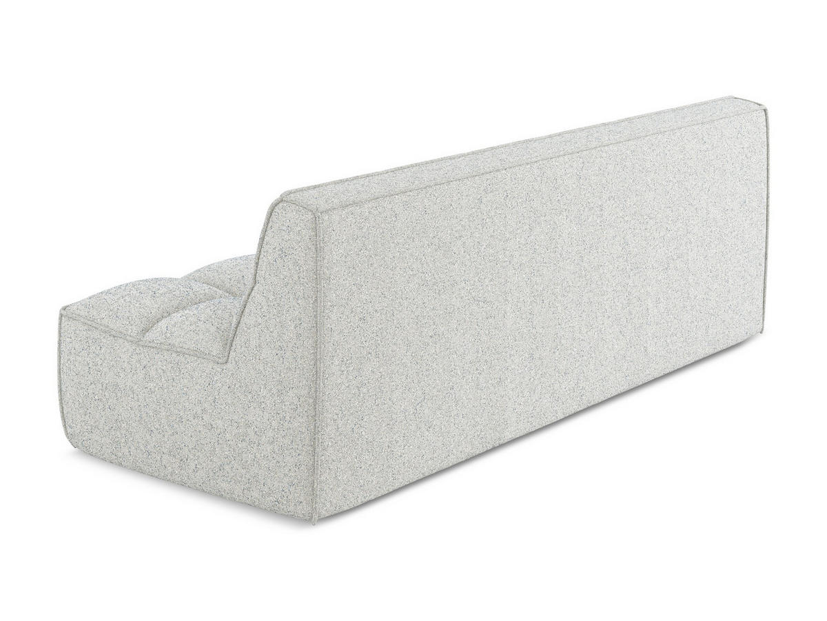 3-SITZER SOFA Strukturstoff Stoff Beige - Beige/Schwarz, Kunststoff/Textil (210/75/93cm) - Makamii