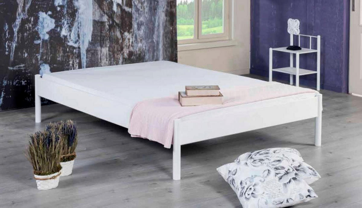METALLBETT Alice / 200 x 200 cm / weiss - Weiß, Metall (200/200cm) - BED BOX