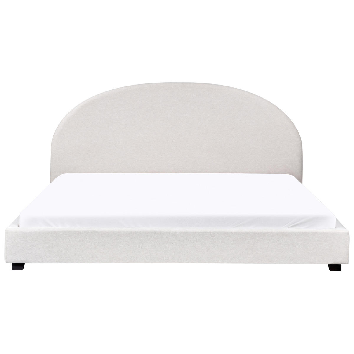 BETT mit Lattenrost 180/200 cm Cremeweiß Vaucluse - Weiß, Textil (180/200cm) - Beliani