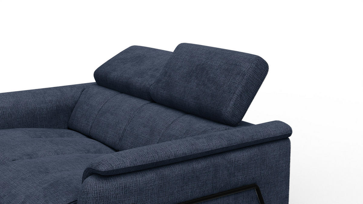 RELAXSOFA RODEN 2-Sitzer, marineblau - Dunkelblau, Holz/Textil (152/82/103cm) - Courtois Laville