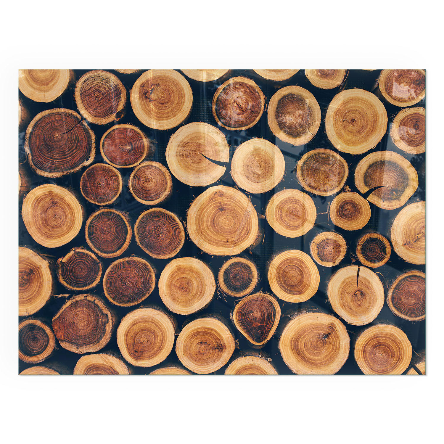 GLASPLATTE für Kamin 80x60 cm - Braun, Glas (80/60/0.4cm) - TULUP