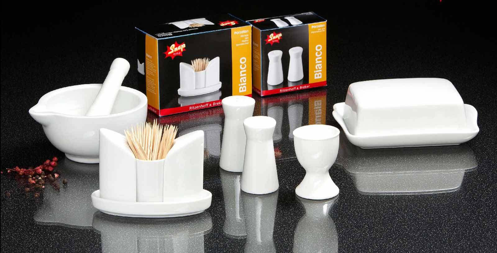 BUTTERDOSE Bianco weiß 18 x 14 x 7 cm - Weiß, Keramik (14/7/18cm) - Ritzenhoff Breker