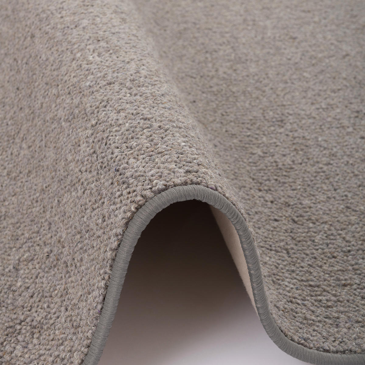 NATUR TEPPICH WOLLE BERBER RUND - Anthrazit, Textil (133/133cm) - Snapstyle