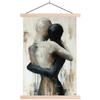 POSTER Abstrakt - Liebe - Schwarz und weiß - Modern 40x60 cm - Schwarz, Textil (40/60/0.15cm) - MuchoWow