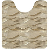 WC PŘEDLOŽKA Vlny - vzor - zlaté 55x60 cm - barva mosazi, textil/plast (55/1cm) - OnlyWow