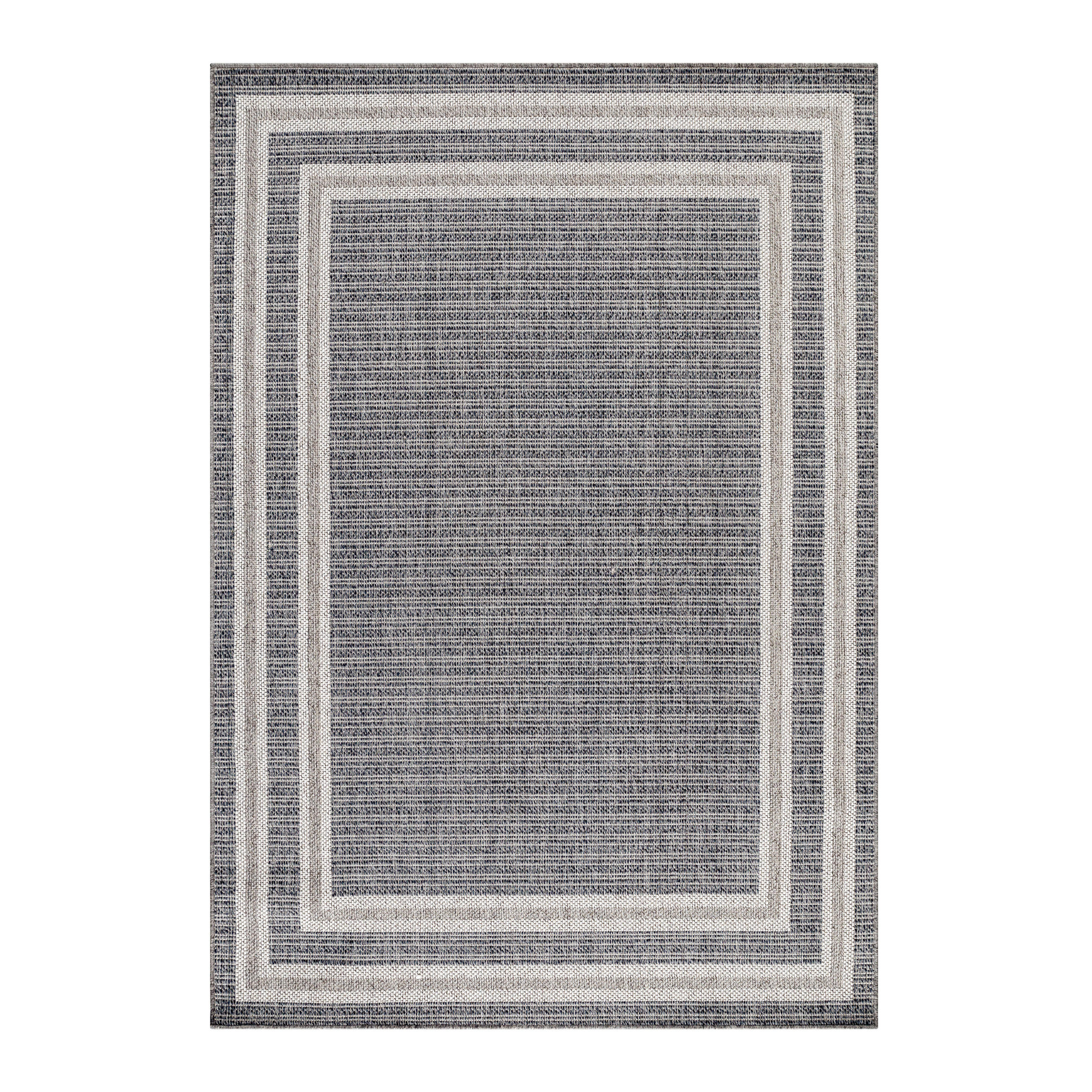 OUTDOORTEPPICH LIRIA, mit Bordüre, Grau, 200 x 290 cm - Grau, Textil (290/200cm) - KADIMA DESIGN