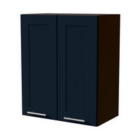 HÄNGESCHRANK Oslo W3/60 Lava / Indigo Matt 60 / 32,5 / 72cm - Dunkelgrau/Dunkelblau, Holz/Holzwerkstoff (60/72/32.5cm) - Feldmann-Wohnen