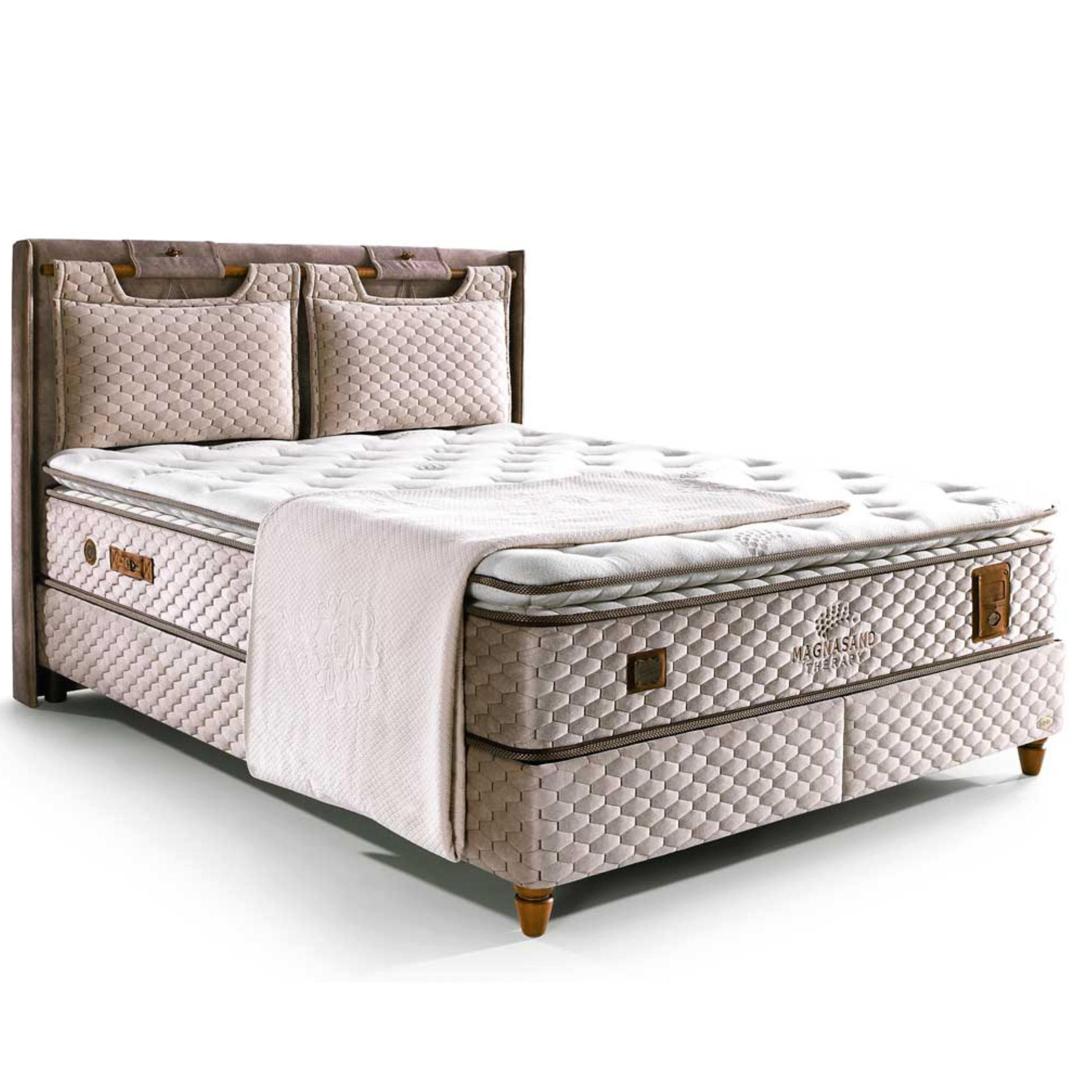 BOXBETT 180x200 Magnasand Therapy - Braun, Holz (180/200cm) - Bambi