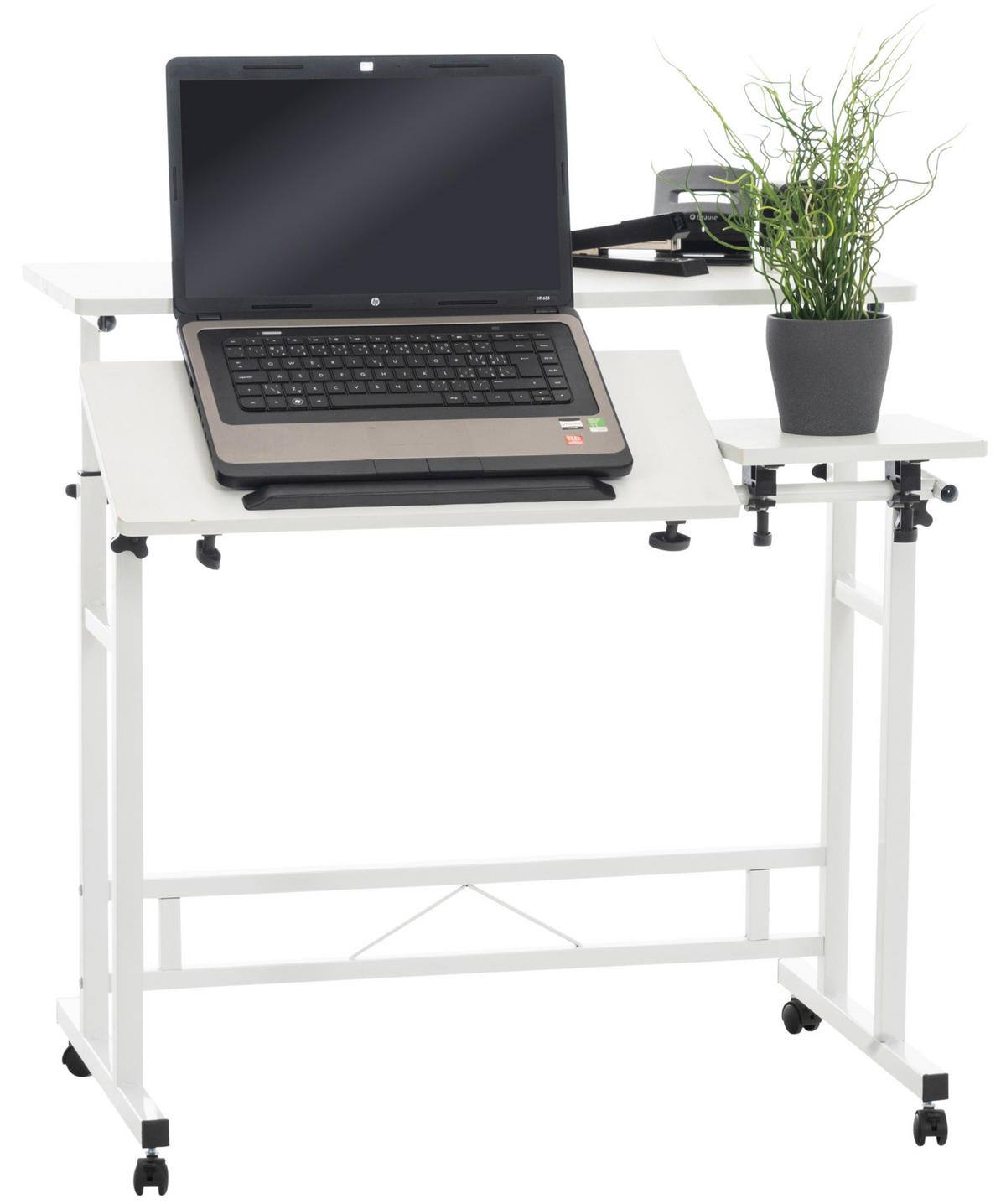 SCHREIBTISCH 80/59/64 cm Holz weiß - Weiß, Holz/Metall (59/80/64cm) - CLP