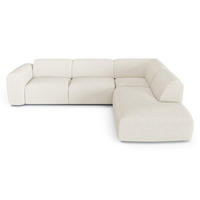 ECKSOFA RECHTS Bouclé-Stoff Creme 269cm - Creme, Textil (269/221cm) - Sia Home