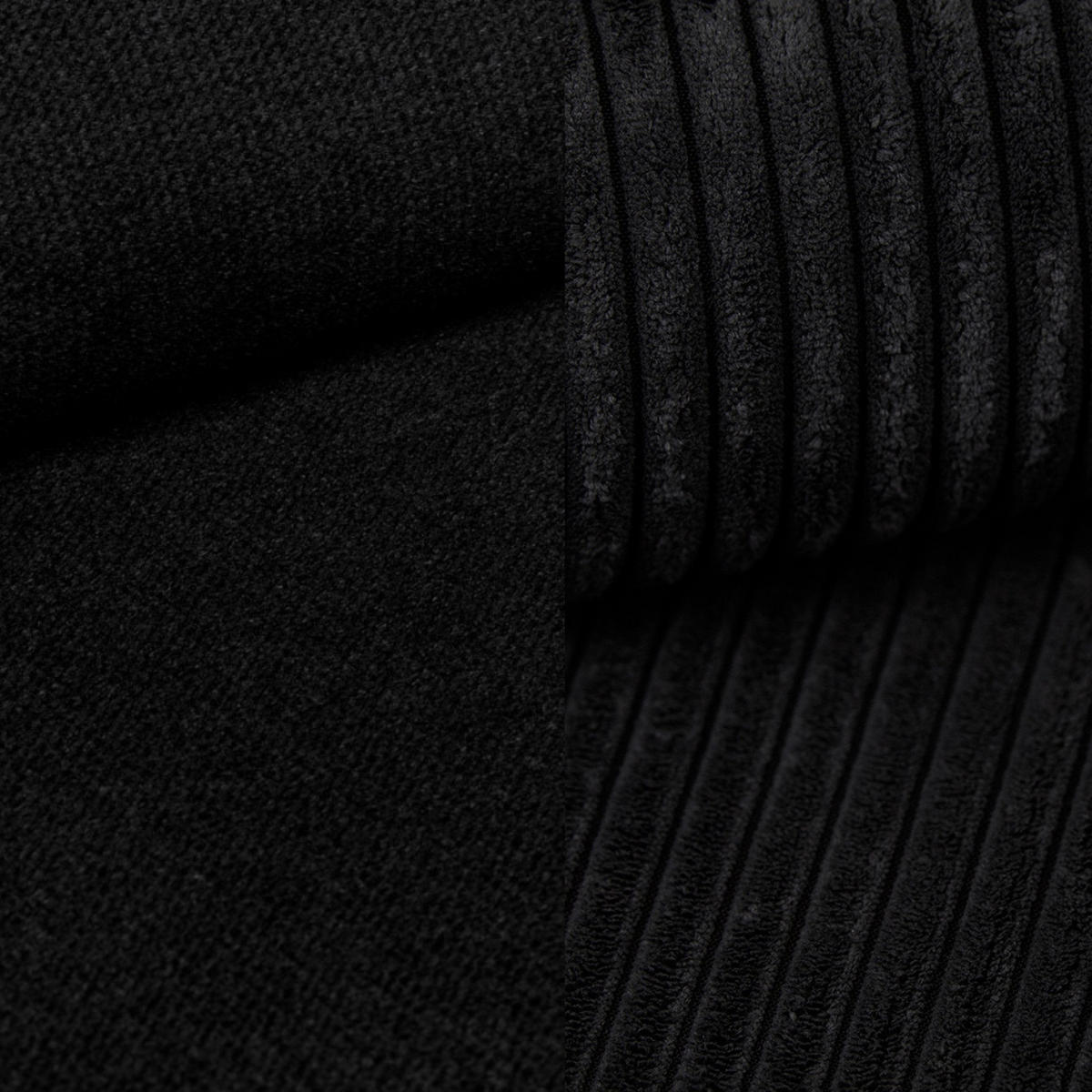 BOXBETT TEEN 1 90/200 in Velours/Cord Schwarz H3 - Schwarz, Holz/Holzwerkstoff (90/200cm) - Deine Möbel 24