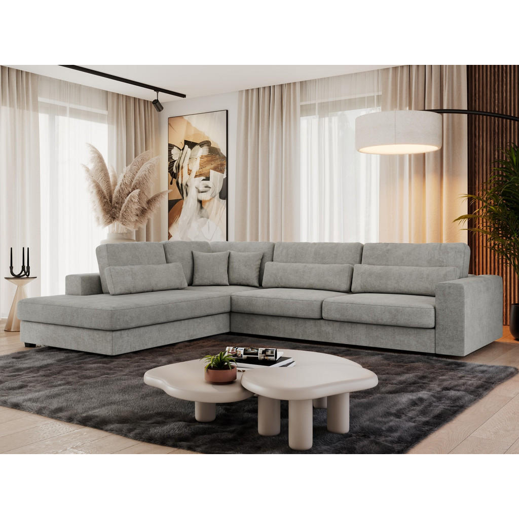 Thumbnail - MKS Ecksofa, Hellgrau, Textil, 3-Sitzer, L-Form,L-Form, 316x249 cm, Oeko-Tex®, Wohnzimmer, Sofas & Couches, Wohnlandscha...