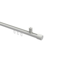INNENLAUF-GARDINENSTANGEN-SET Sonius Santo 100 cm, 1-läufig, 20 mm Ø Weiß - Weiß, Metall (100cm) - INTERDECO