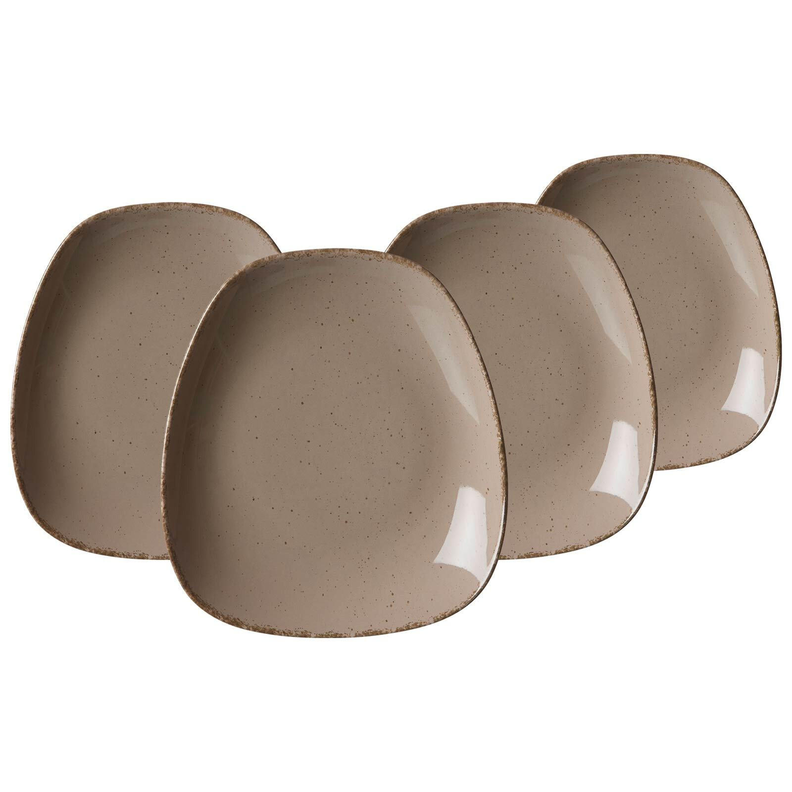 DESSERTTELLER Casa Grau 22,5 x 20 cm 4er Set - Grau, Keramik (22.5cm) - Ritzenhoff Breker