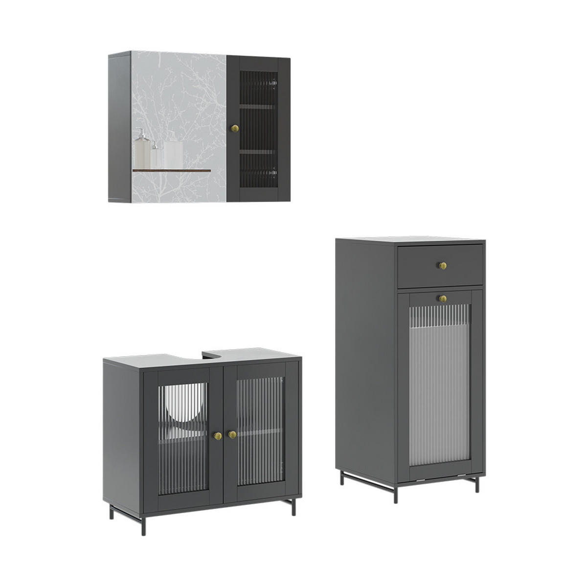 MALTE Šedá - šedá, kompozitní dřevo (60/58/30cm) - Vicco