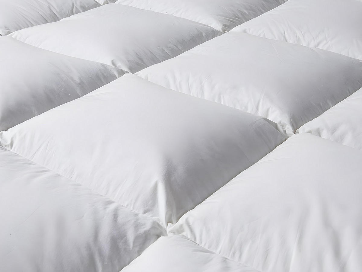 BETTDECKE - 2 Personen - stoff - weiß Baffin - Weiß, Textil (240/220cm) - Dodo