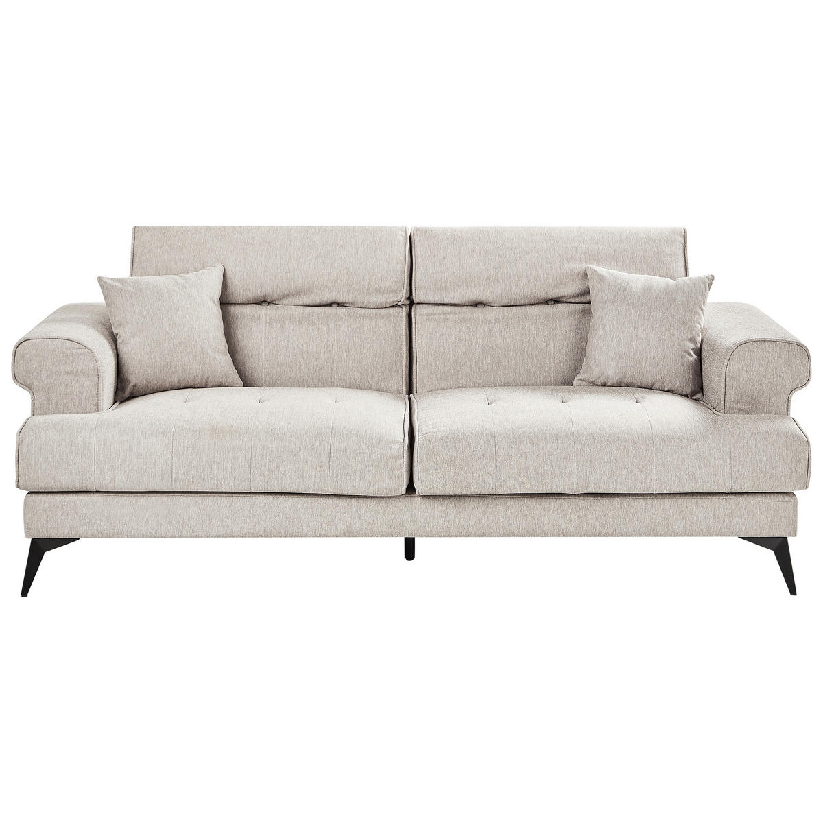 SOFA-SET 5-Sitzer Stoff Taupe Skive - Taupe/Beige, Textil (214/88/85cm) - Beliani