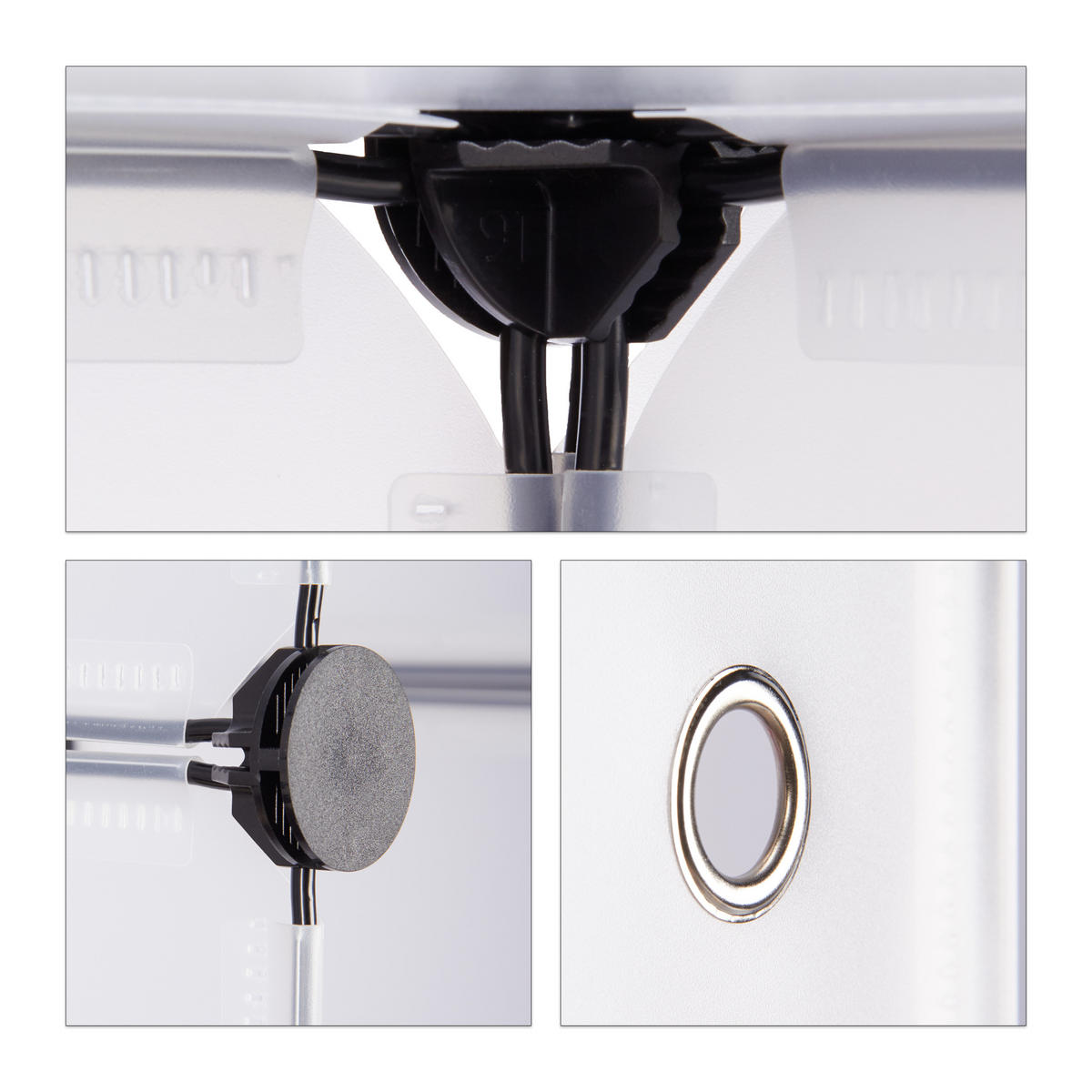 SCHUHSCHRANK - Transparent, Kunststoff/Metall (94/108/37cm) - Relaxdays