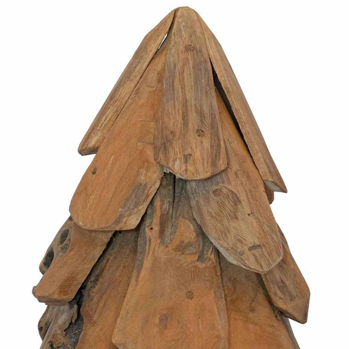 WEIHNACHTSBAUM Rustikaler 28/28/61 Cm Braun Massivholz Teak - Braun, Holz (61cm) - vidaXL