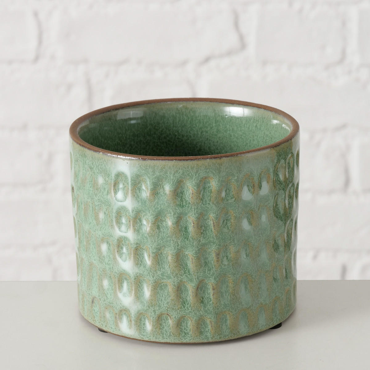 ÜBERTOPF Keramik Cinthya Ø 11 cm - Grün, Keramik (11.2/9.3/11.2cm) - Boltze Home