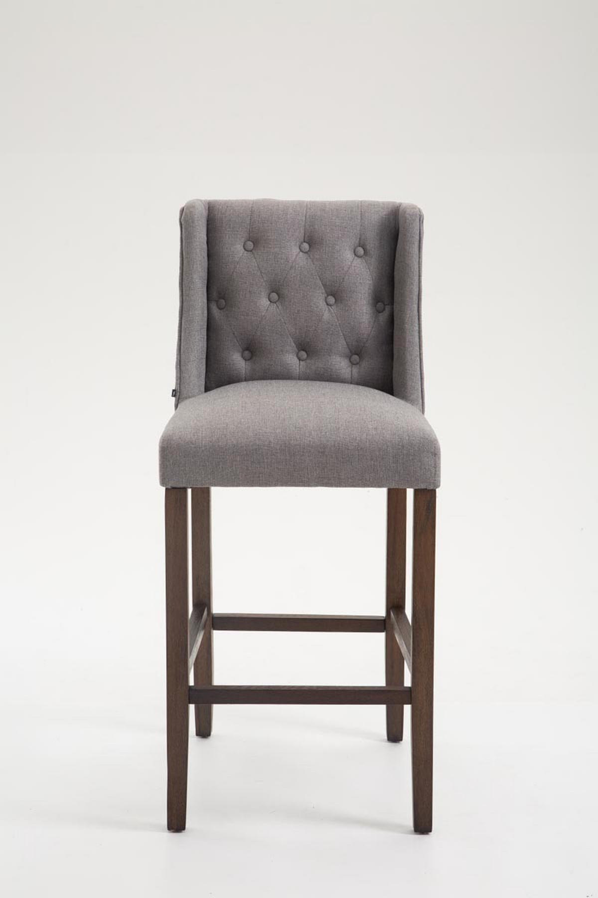 BARHOCKER Stoff hellgrau - Hellgrau, Holz/Textil (56/111/51cm) - CLP