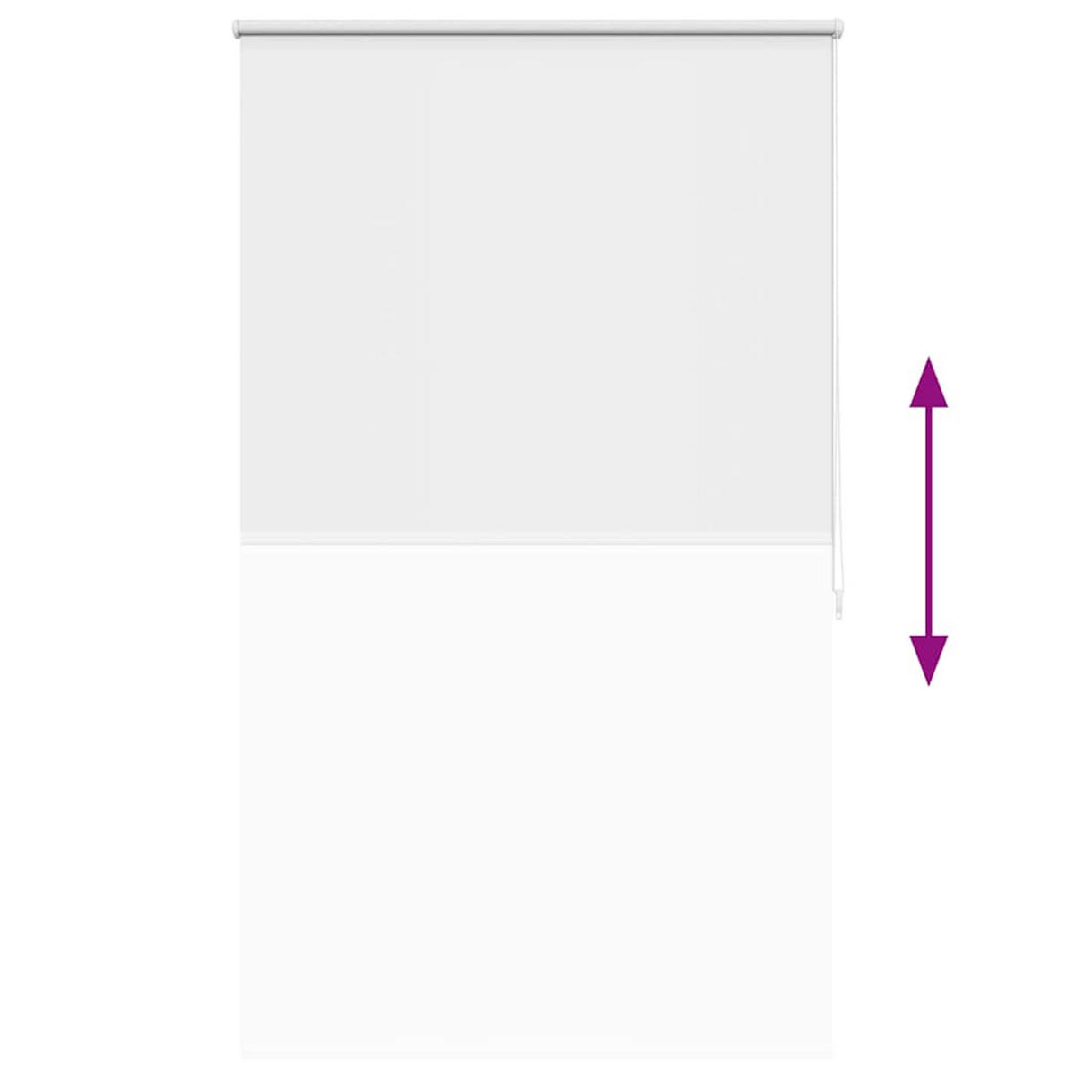 VERDUNKELUNGSROLLO 84,4/175 cm Stoffbreite 80 cm aus Polyester Weiß - Weiß, Textil (80/175cm) - vidaXL