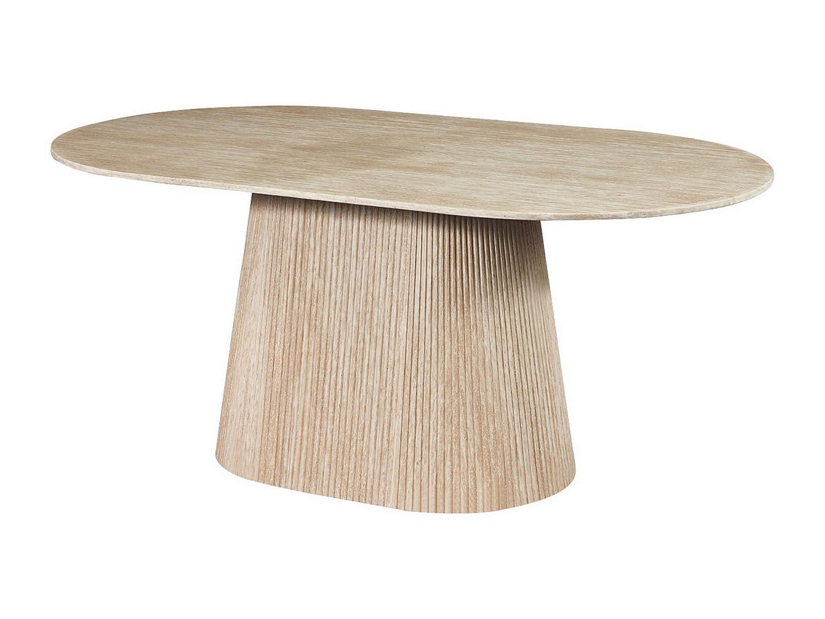 ESSTISCH - 8 Personen - stein - beige Tifuli - Beige, Holz/Stein (100/200/74cm) - Vente-Unique