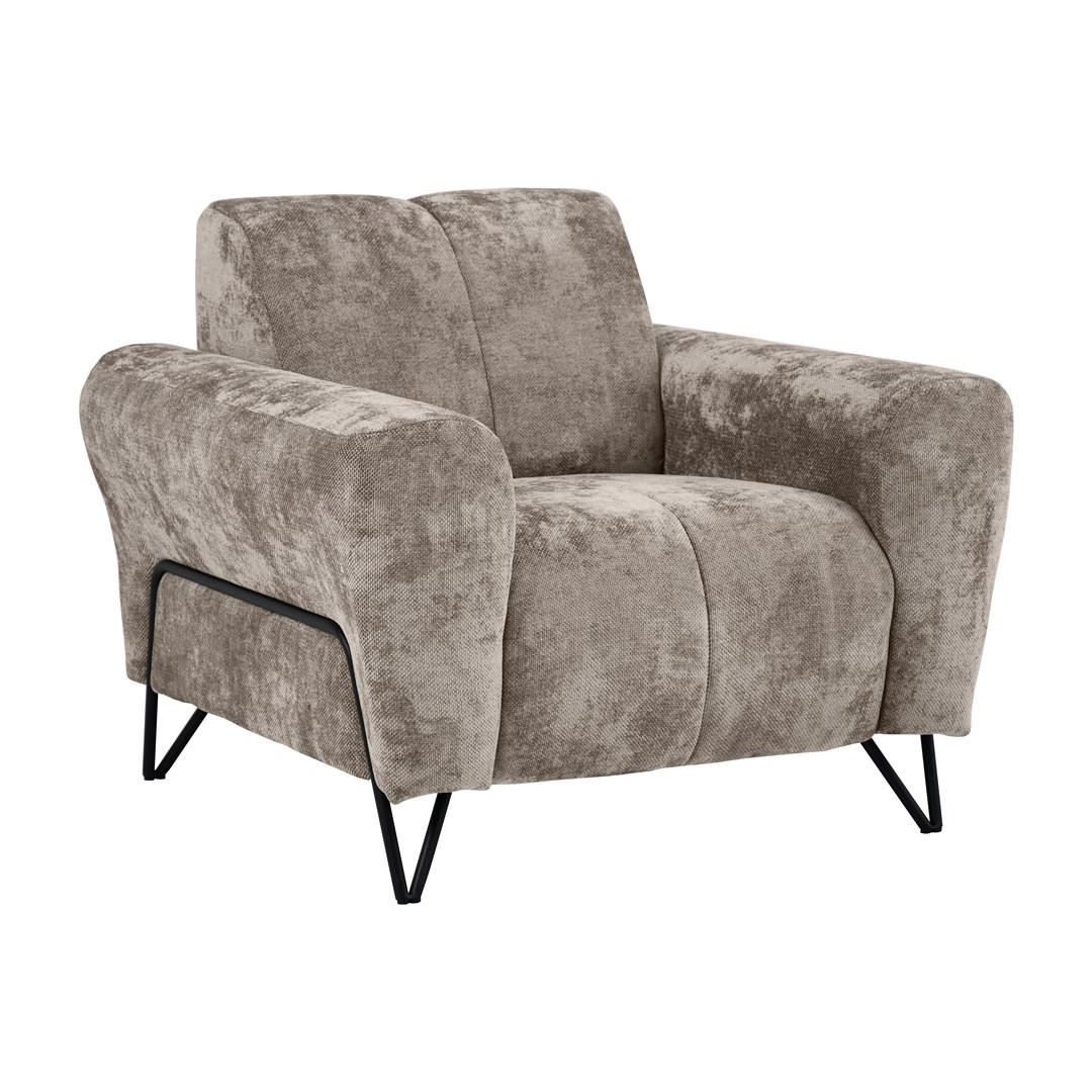 RELAXSESSEL Volare mit Metallbeinen braun - Schwarz/Braun, Textil/Metall (100/83/98cm) - Beautysofa
