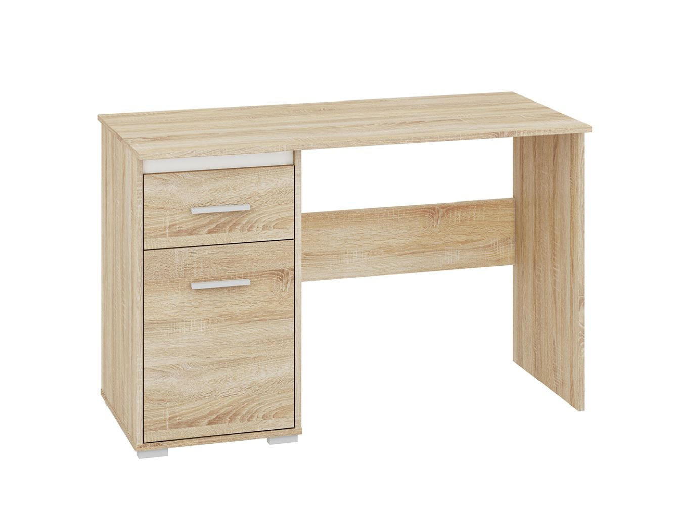 SCHREIBTISCH Avo Sonoma Eiche, Absetzung austauschbar 120 / 55 / 76cm - Braun, Holz/Holzwerkstoff (55/120/76cm) - Feldmann-Wohnen