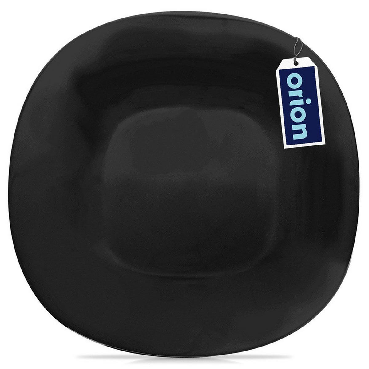 SPEISETELLER Luna flach schwarz - Schwarz, Glas (26.5/26.5/2.4cm) - Orion 