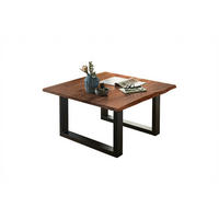 COUCHTISCH NOAH - Schwarz/Braun, Holz/Metall (80/80/43cm) - SAM
