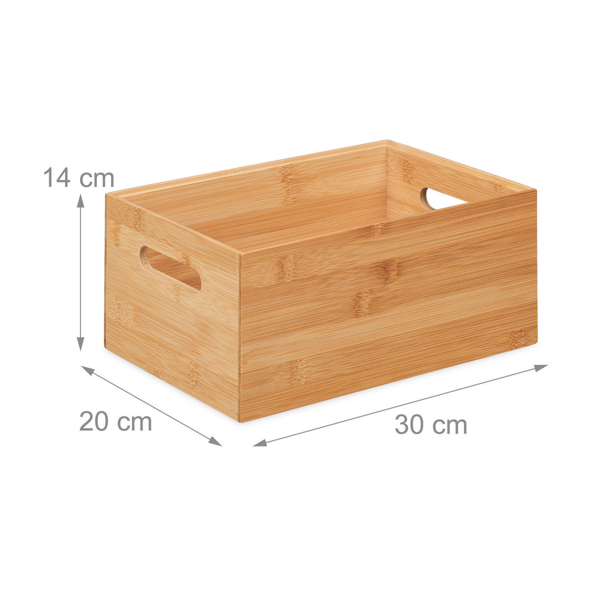 AUFBEWAHRUNGSBOX - Hellbraun, Holz (30/14/20cm) - Relaxdays