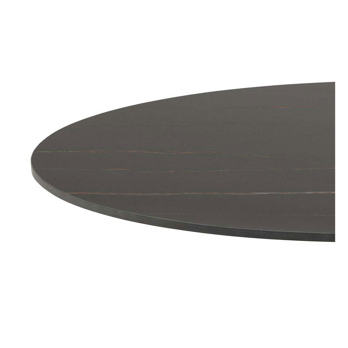 ESSTISCH, Malta, Schwarz, Metall / Keramik, 90 x 90 x 75 cm - Schwarz, Metall (90/90/75cm) - ebuy24