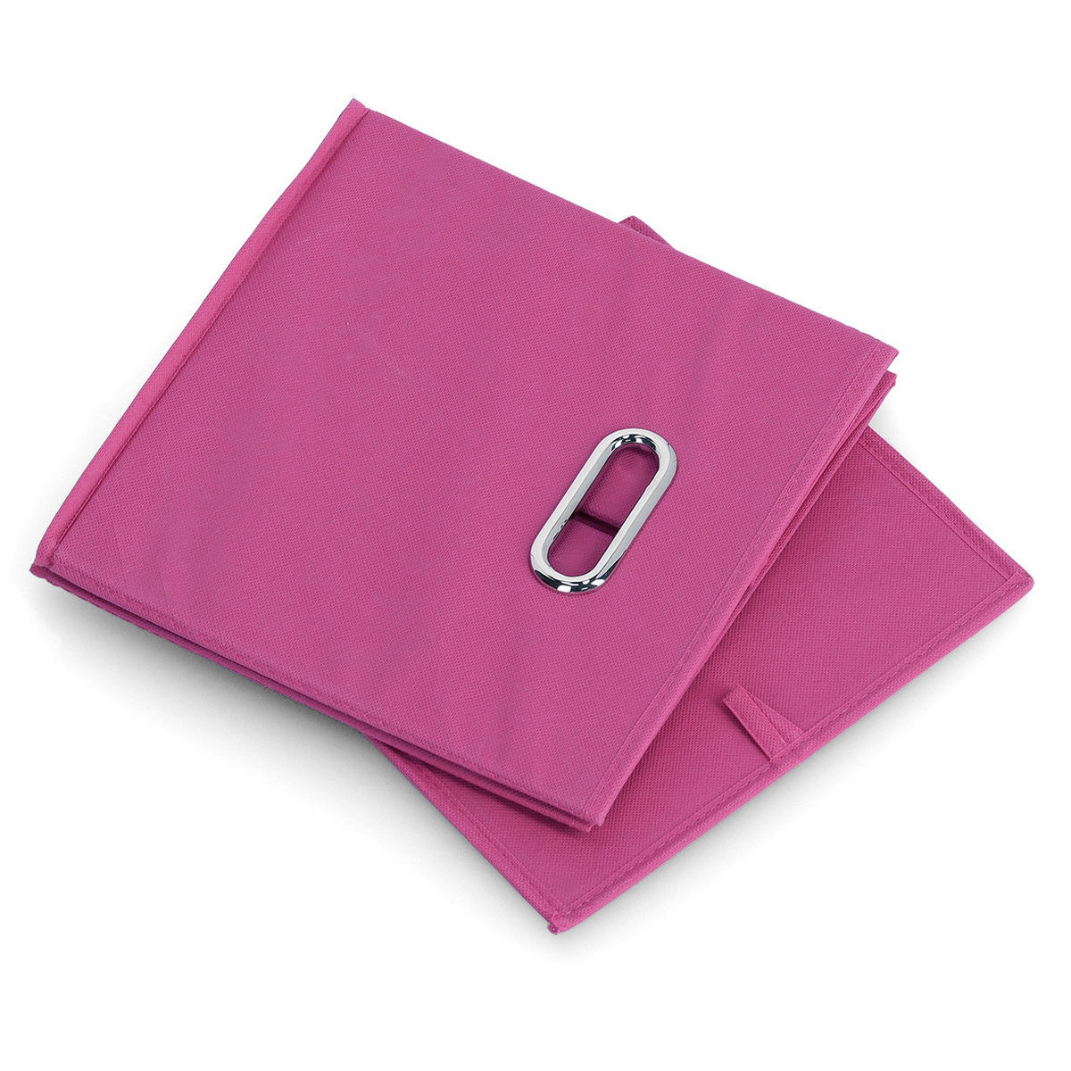 AUFBEWAHRUNGSBOX mit Griff, Vlies - Pink - Pink, Textil (28/28/28cm) - Zeller Present