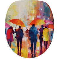 WC Sitz mit Absenkautomatik Umbrella - Multicolor, Holzwerkstoff (38/6/47cm) - Sanilo