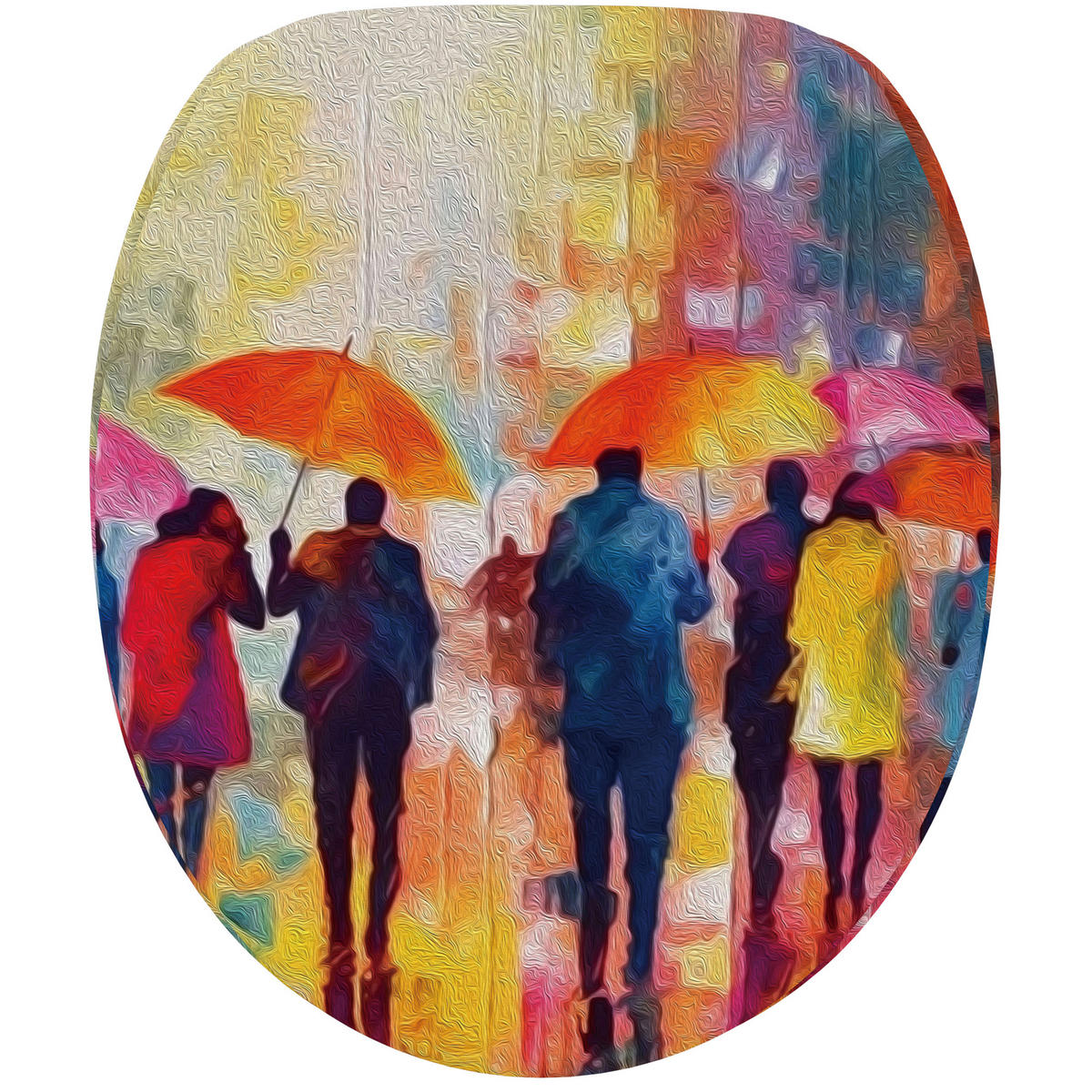 WC Sitz mit Absenkautomatik Umbrella - Multicolor, Holzwerkstoff (38/6/47cm) - Sanilo