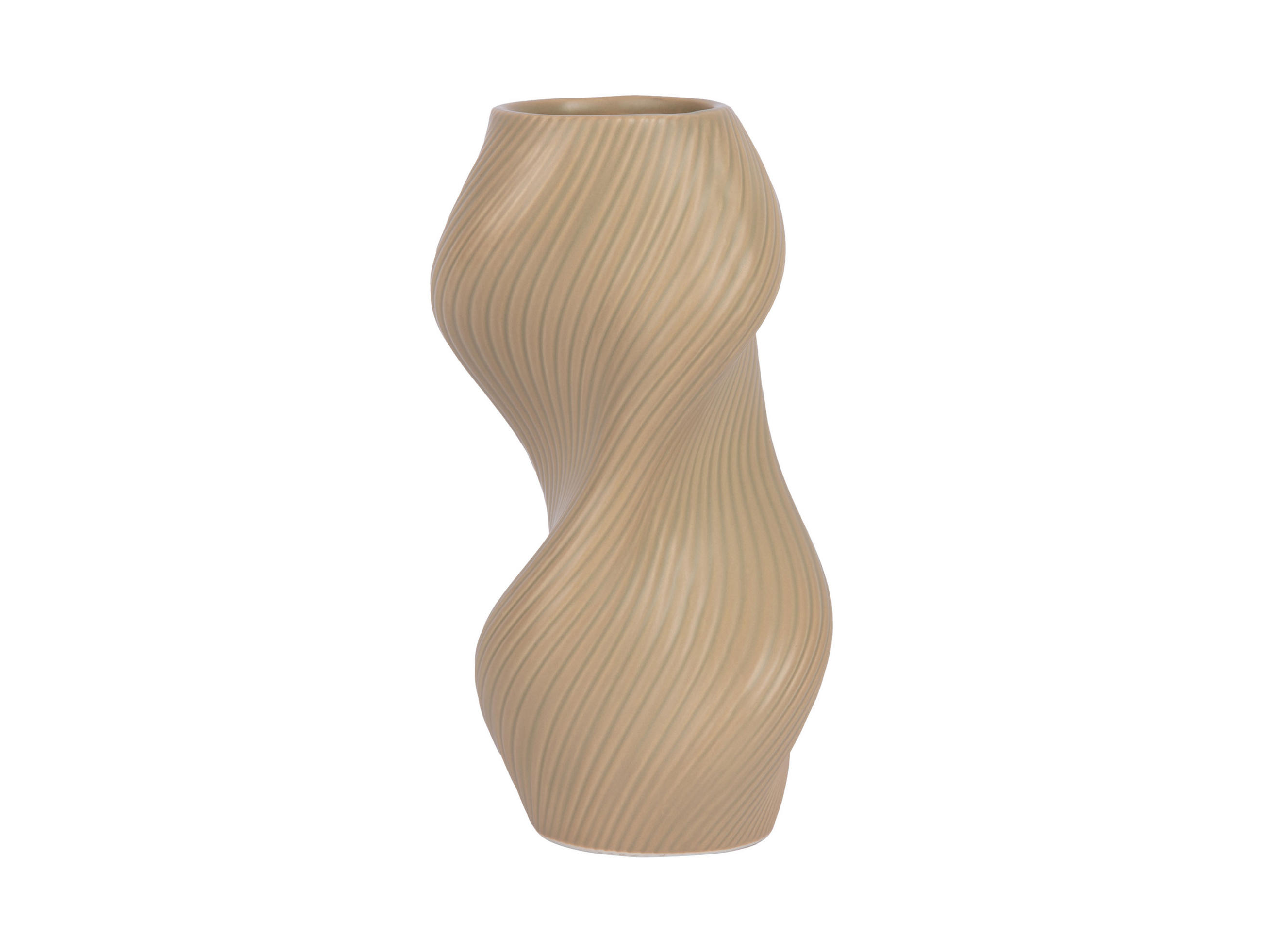 VASE Paris Twisted - Braun - 24,5 cm - Braun, Stein (24cm) - Present Time