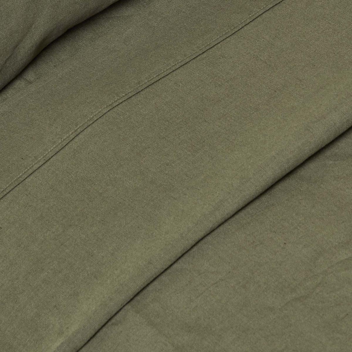 LEINEN-BETTLAKEN ohne Gummizug aus 60% Leinen & 40% Baumwolle - Olivgrün, Textil (240/300cm) - Homescapes