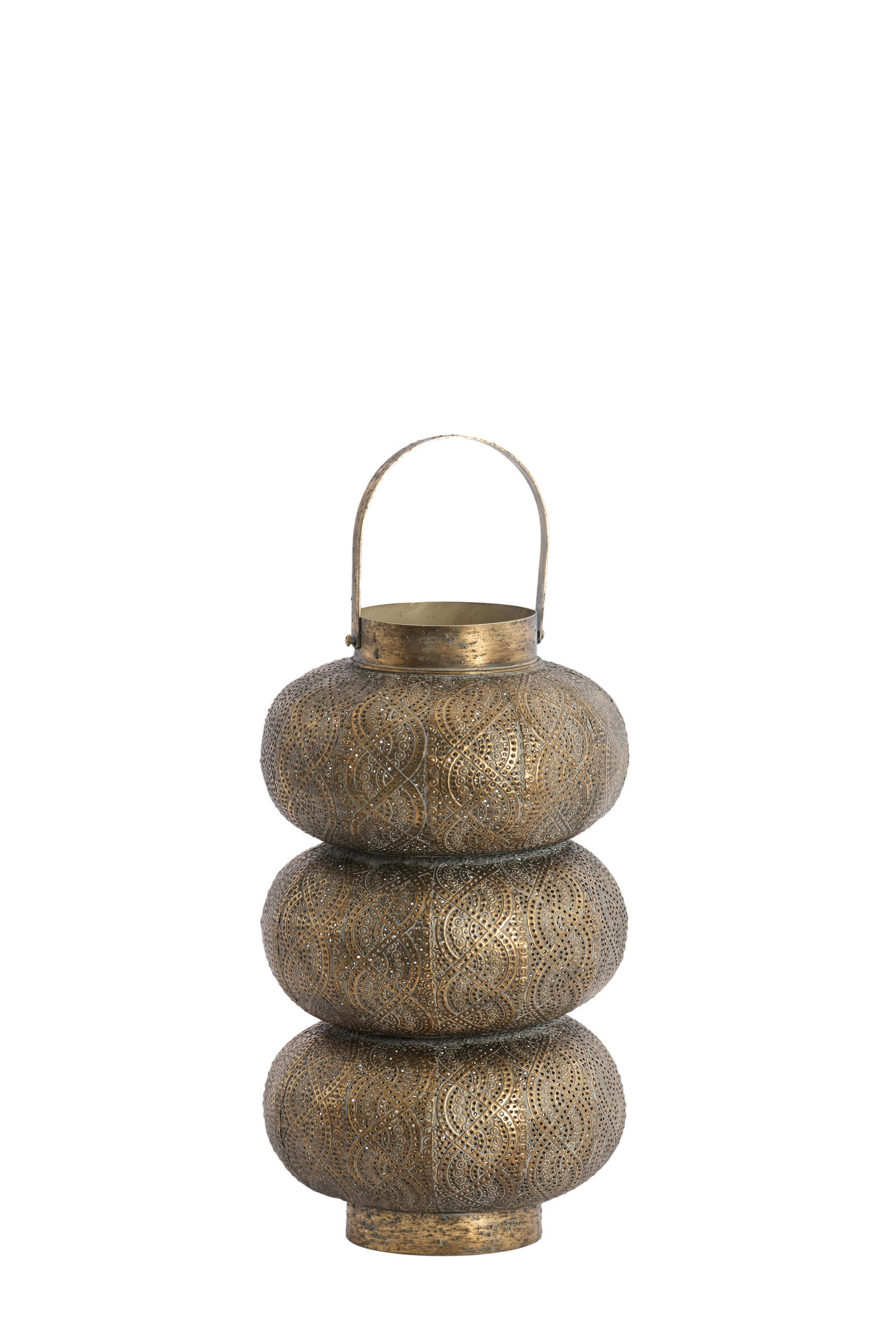 WINDLICHT Kaito Braun 20/20/34 cm - Braun, Metall (20/34/20cm) - Light & Living