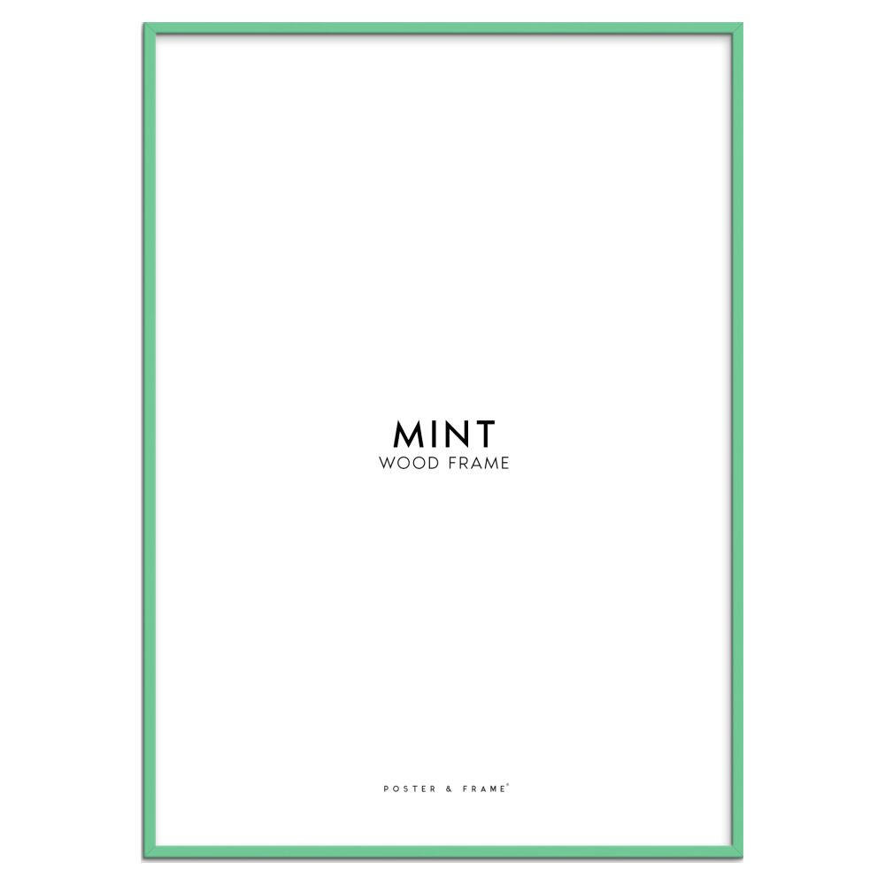 RAHMEN Minzfarbenes Holz Acryl - Mintgrün, Holz/Papier (15/21/2cm) - Poster&Frame