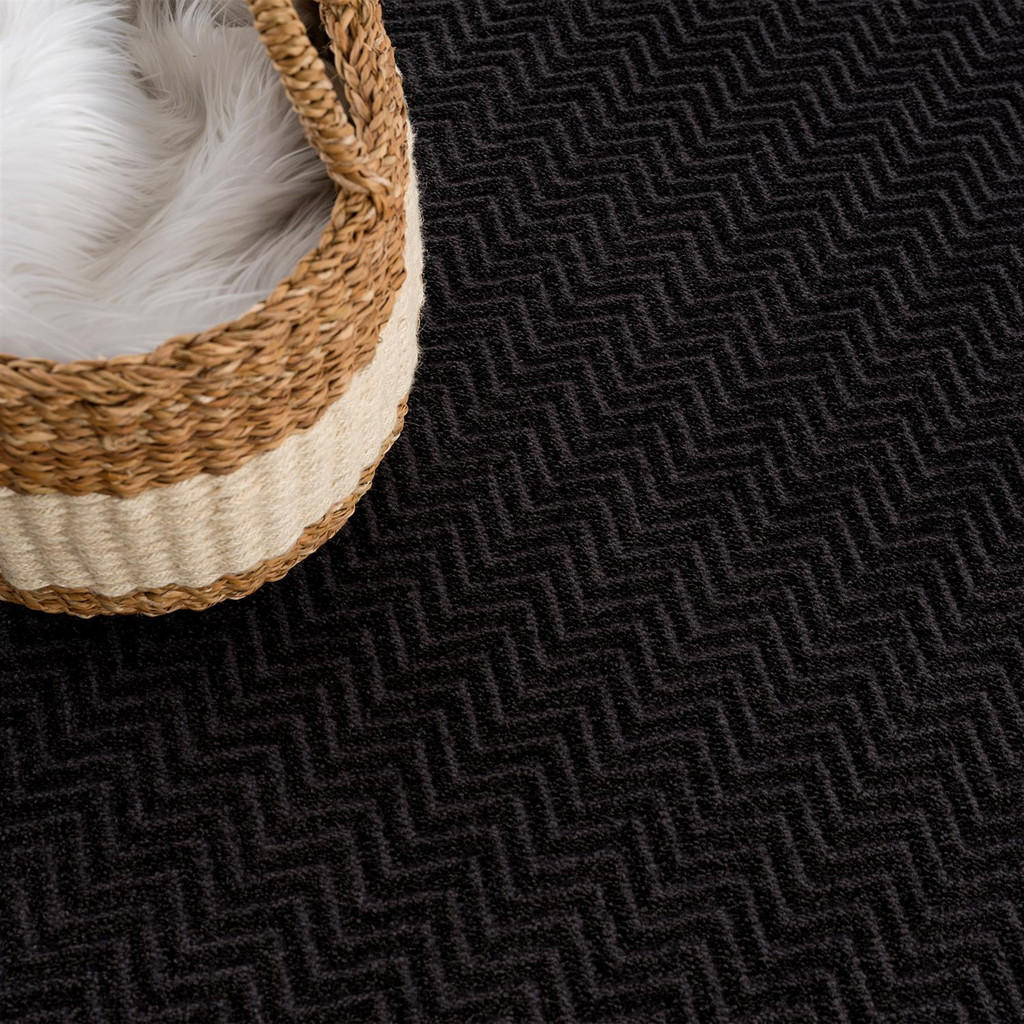 Thumbnail - carpet city Kurzflor-Teppich, Schwarz, Textil, Uni, Rechteckig, 80x150 cm, Oeko-Tex® Standard 100, Teppiche & Böden, Tep...