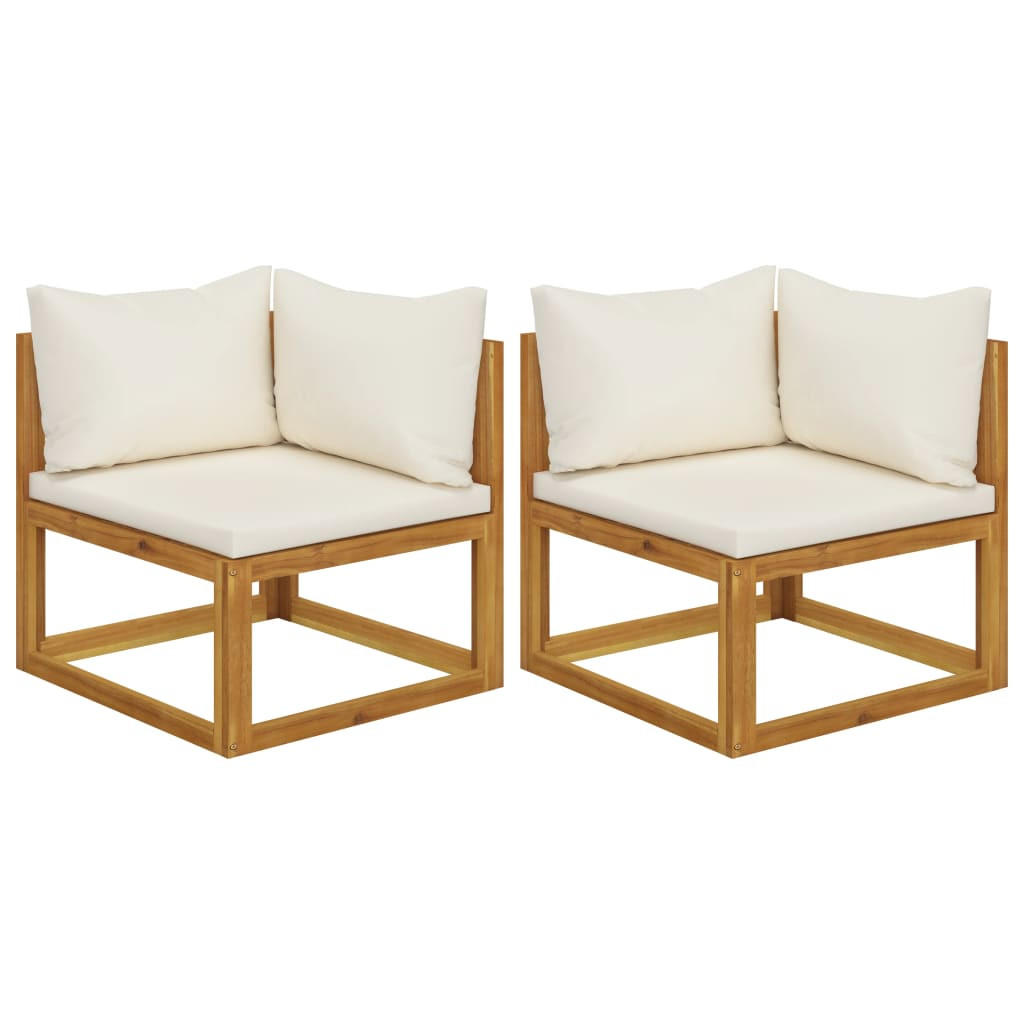 GARTENSOFA DYXP 70/60/70 cm （2er-set) - Creme, Holz (70/60/70cm) - ZMH